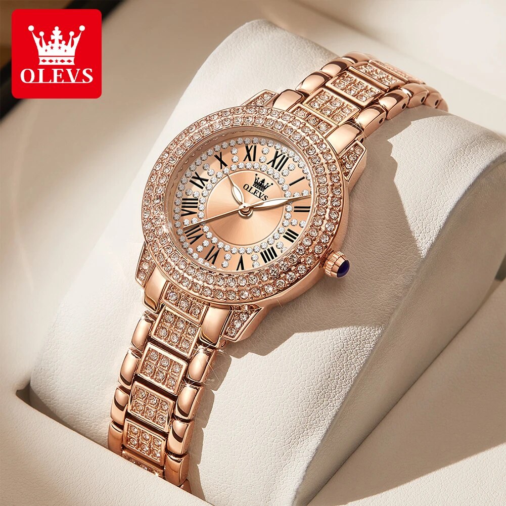 Jewelry Diamond Watches - OLEVS 9943 luxe tout diamant montre