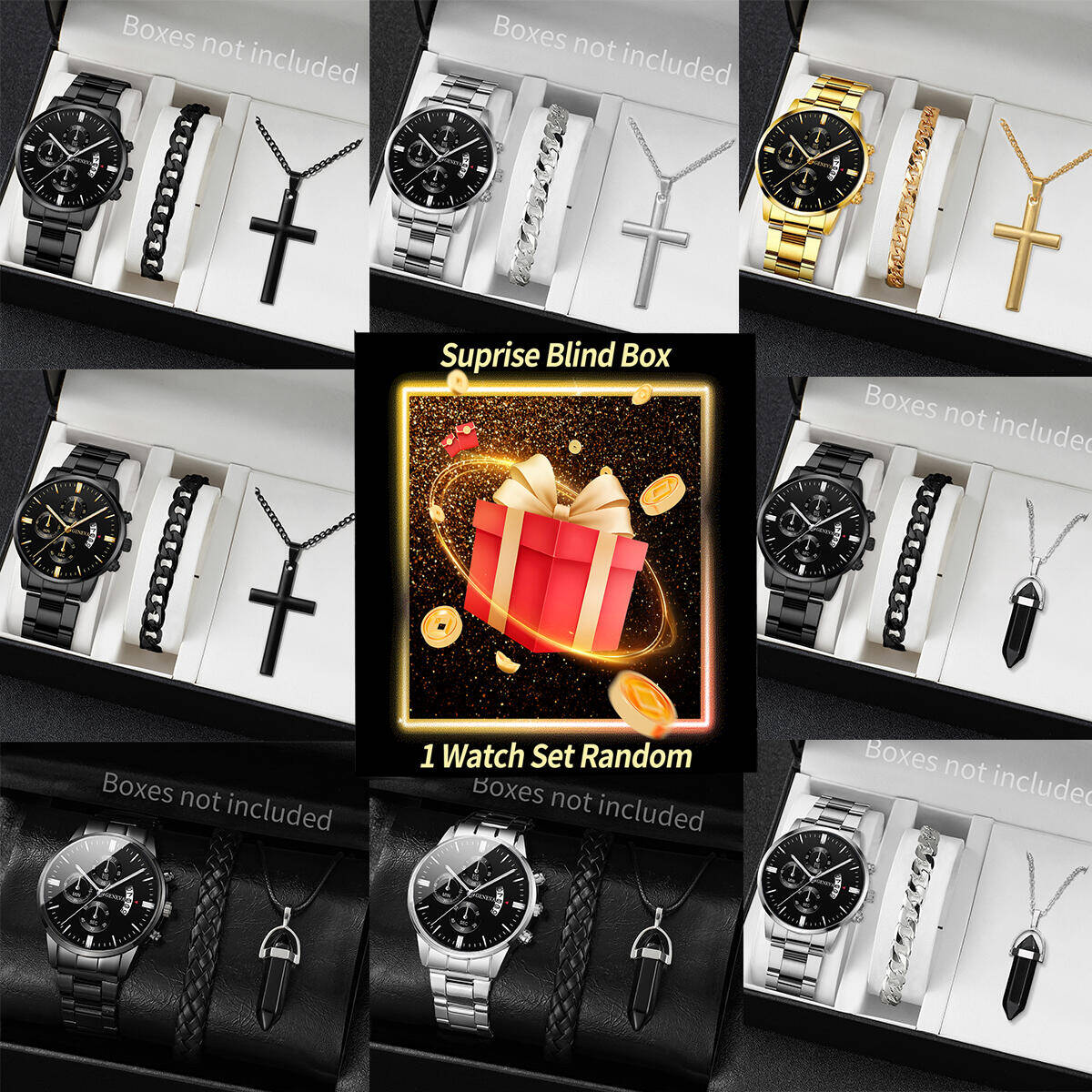 Jewelry Like Watches - Montre mystère Surprise boîte aveugle-3 pièces/ensemble