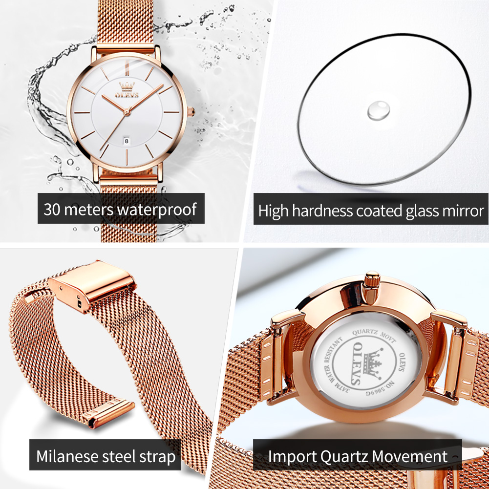 OLEVS femme montre 5869 élégan - Jewelry With Watches avis et prix