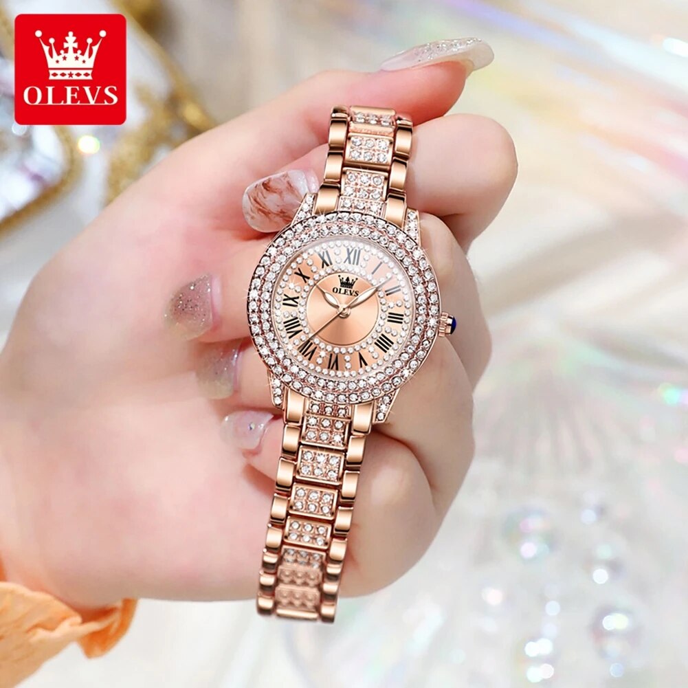 OLEVS 9943 luxe tout diamant m - Jewelry Diamond Watches avis et prix