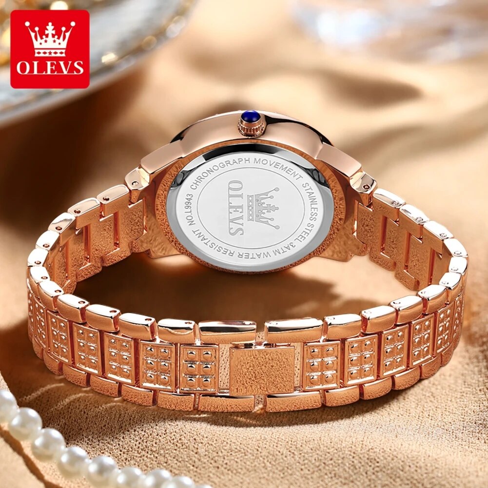 OLEVS 9943 luxe tout diamant m - Jewelry Diamond Watches avis et prix