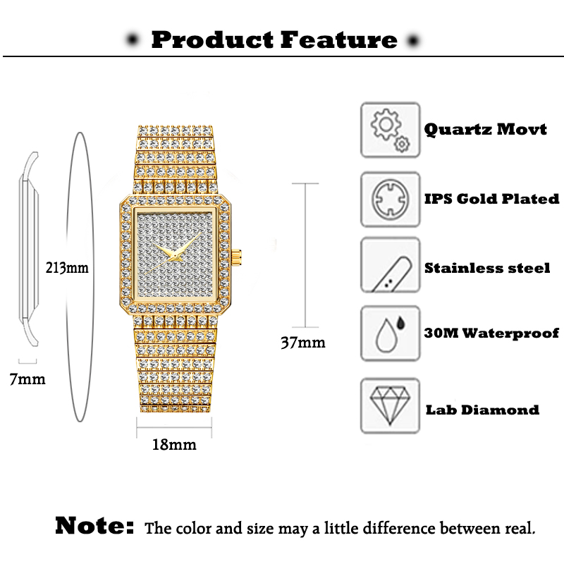 MISSFOX-montre en diamant doré - Jewelry Diamond Watches avis et prix