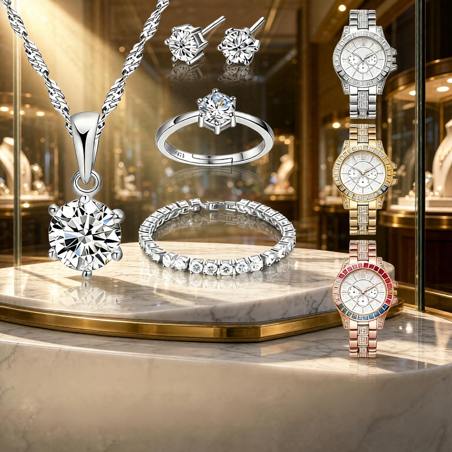 Ensemble de bijoux de luxe en  - Best Jewelry Watches For Women avis et prix