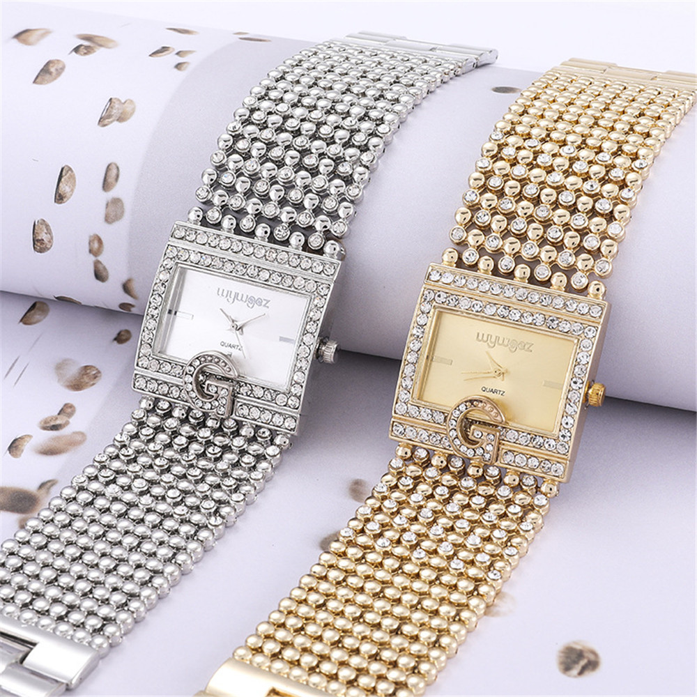 Montres carrées simples en or  - Jewelry Diamond Watches avis et prix