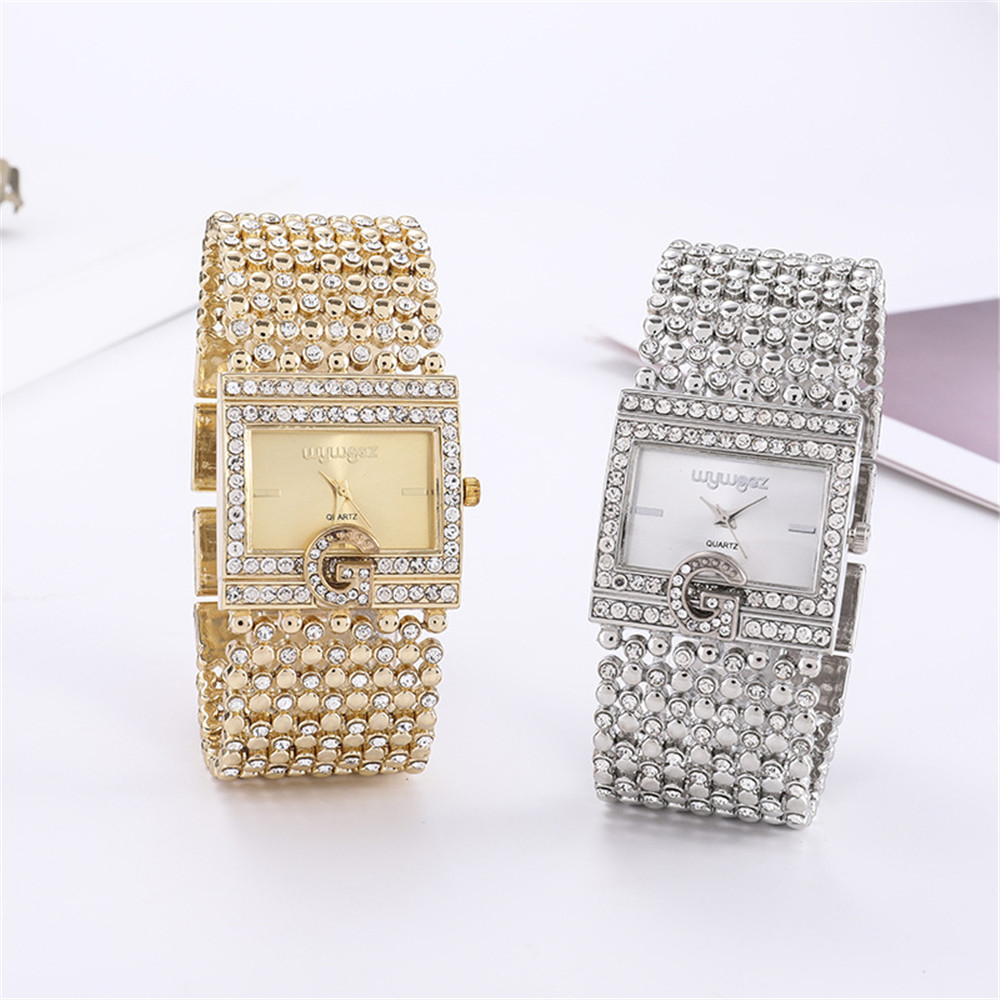 Montres carrées simples en or  - Jewelry Diamond Watches avis et prix