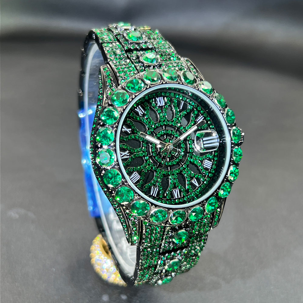Montre diamant vert pour homme - Jewelry And Watches Luxury Brand avis et prix