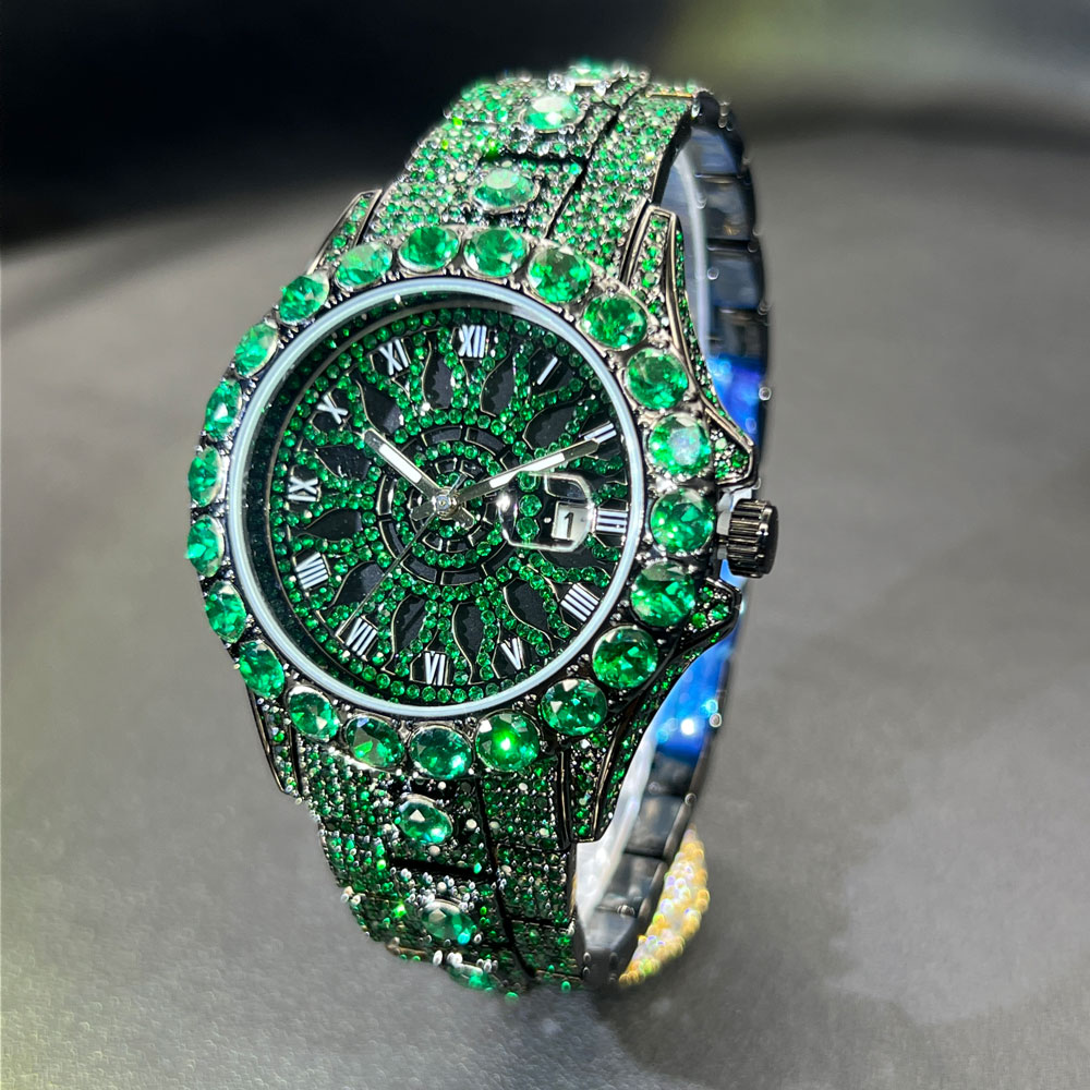 Montre diamant vert pour homme - Jewelry And Watches Luxury Brand avis et prix