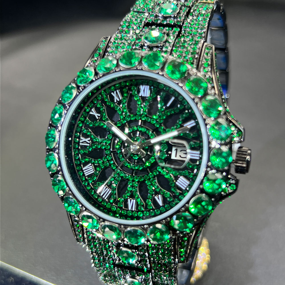 Montre diamant vert pour homme - Jewelry And Watches Luxury Brand avis et prix